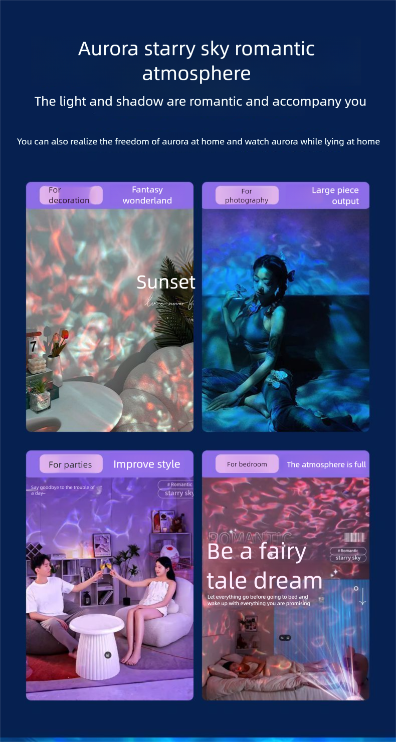 Dynamische Nordlichter Kleine Zauberkugel Atmosphärenlampe Schlafzimmer Nachtlicht Geschenk für Freunde Dekoratives Ornament_voghion.com