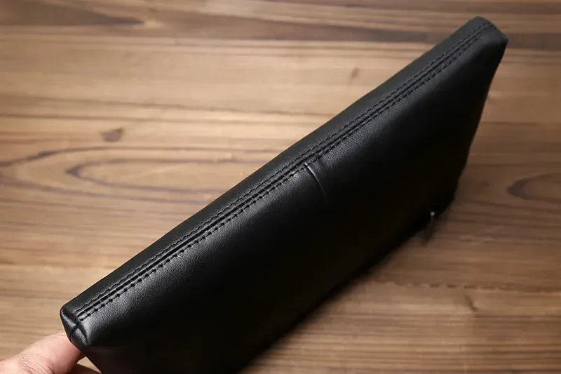 Borsa a tracolla lunga da uomo Niche Senior Sense in vera pelle con tracolla, semplice borsa da lavoro in pelle bovina, 250728_voghion.com