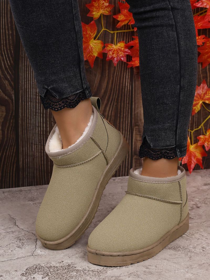 SHLIANG jauns sniega zābaku stila īsi mini ziemas aitādas zābaki sievietēm ūdensizturīgi dabīgas vilnas potītes zābaki ar kažokādu ar oderi potīti silti, plakani apavi Y0072_voghion.com