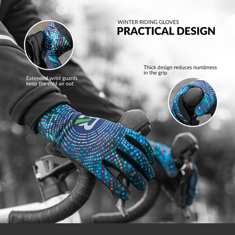 Guantes de ciclismo ROCKBROS con forro polar, guantes deportivos de ciclismo elásticos para invierno_voghion.com