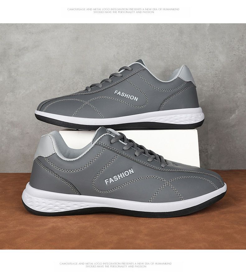 Nova velika usnjena lahka vodoodporna deska za prosti čas, študenti, tekaški copati za moške in mladinske športne copate_voghion.com