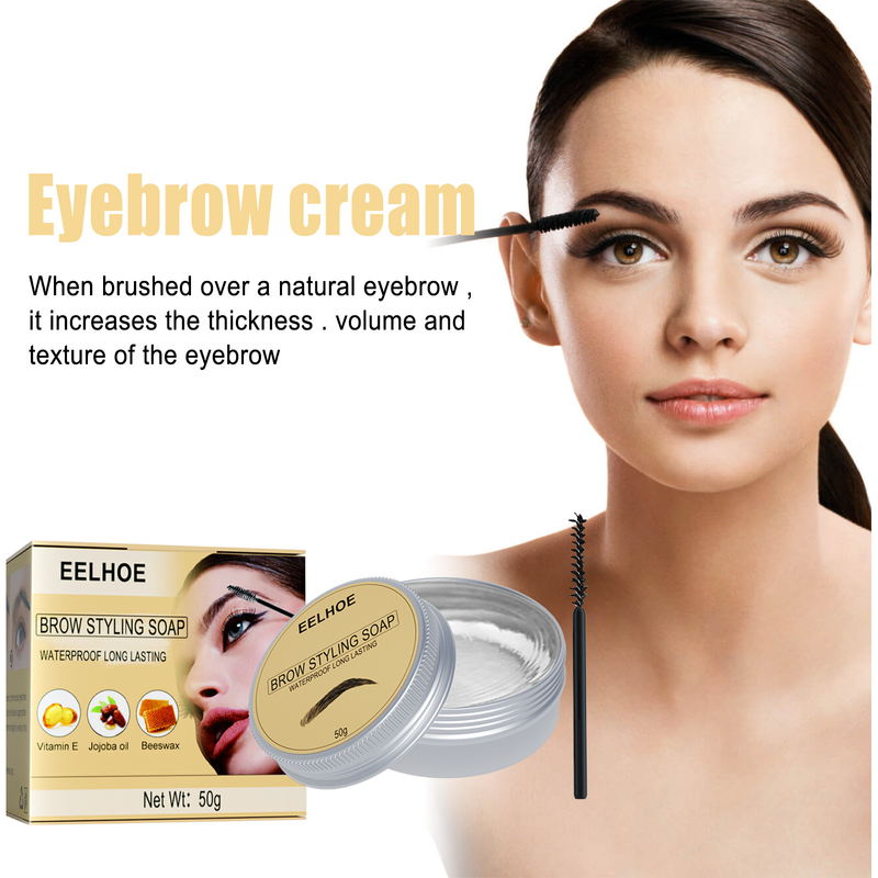 Crema EELHOE, modellante tridimensionale, incolore, trasparente, a lunga tenuta, rinfrescante e trucco naturale per sopracciglia_voghion.com
