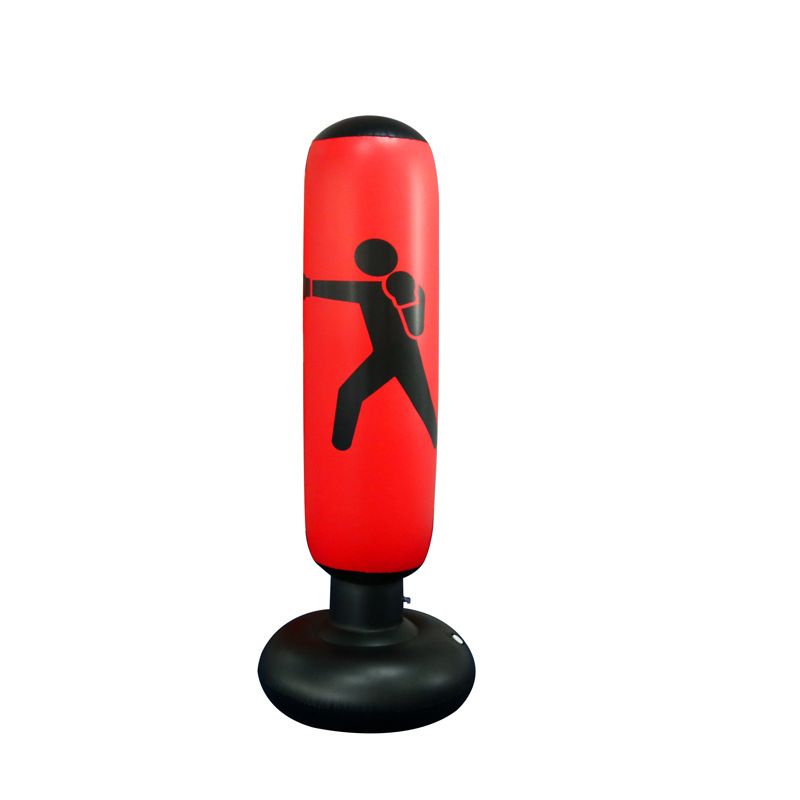 Supporto per sacco da boxe per bambini, altezza 1,6 m, gonfiabile, con base, giocattolo anticaduta per l'allenamento dei bambini_voghion.com
