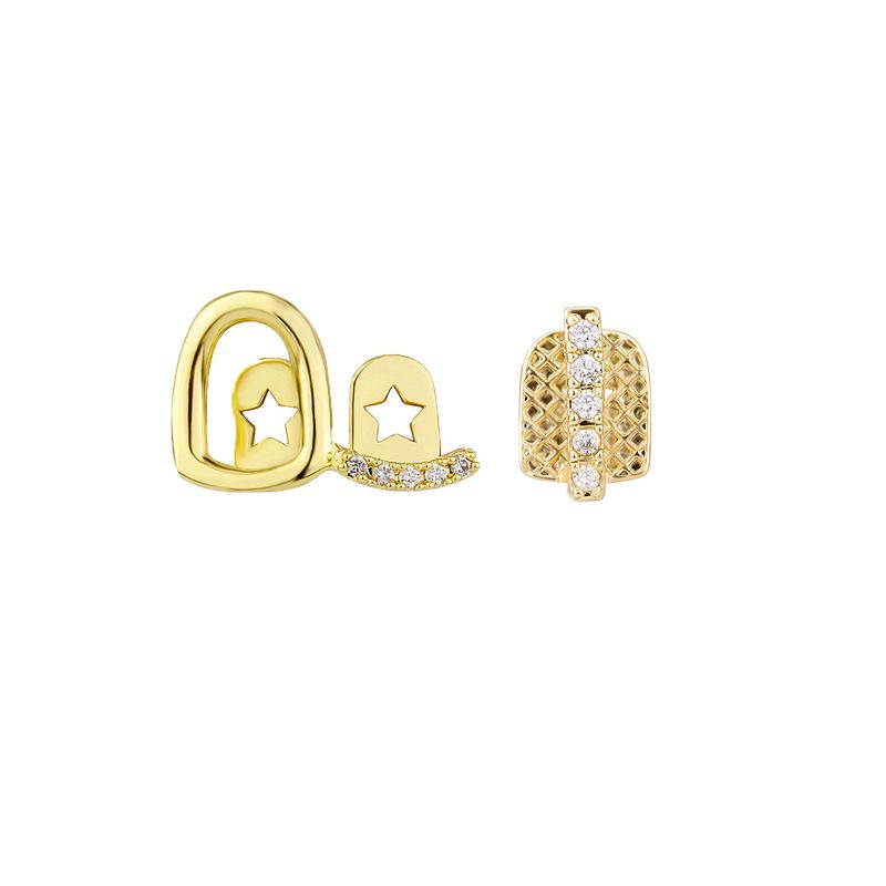 Zirkon Hohl Doppel Inlay Set Täglichen Straße Cool Diamant-besetzte Zähne Hip-Hop Vielseitige Gold Zubehör_voghion.com