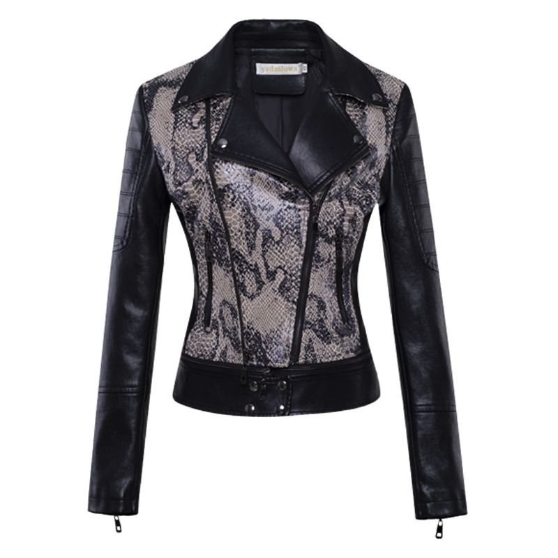 Veste en cuir ultra-courte à col rabattu pour femme 2025 Goddess, coupe ajustée, petite, cool et élégante, manches longues_voghion.com