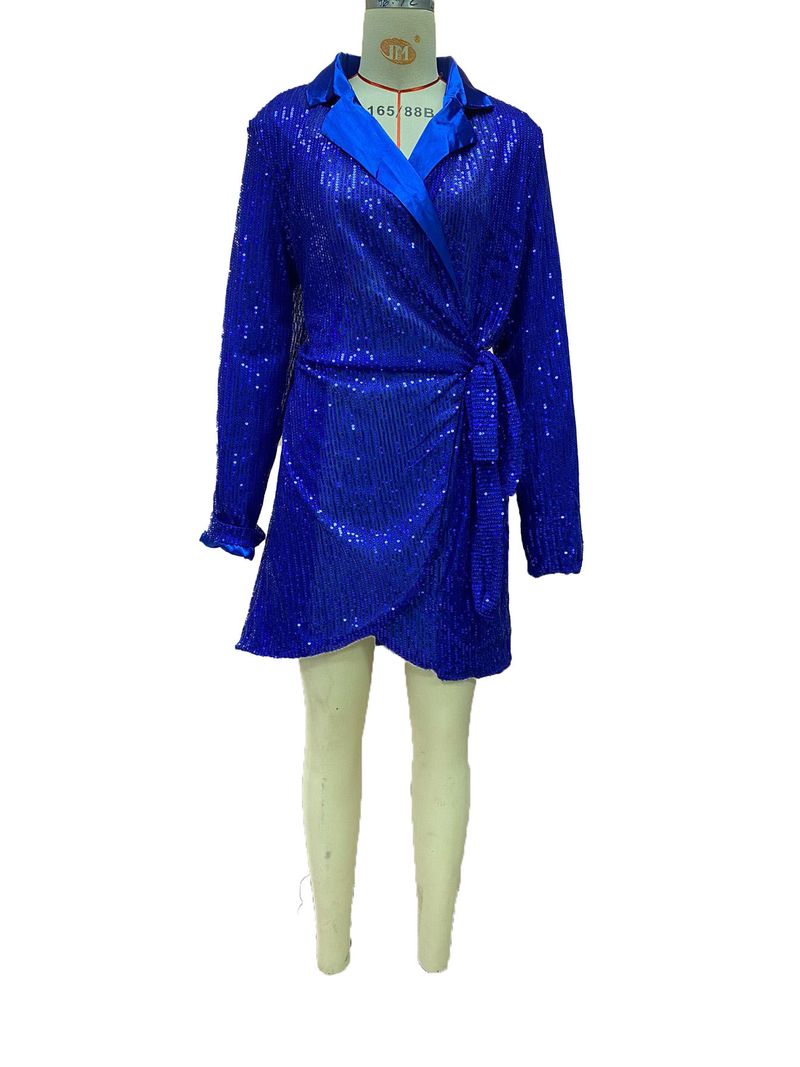 2024 Novo žensko modno seksi sijoče kratko krilo s kristalnim pasom_voghion.com