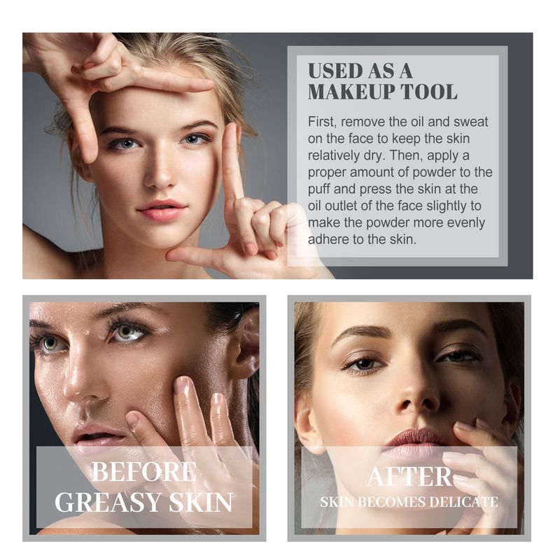 OUHOE Compact Flawless Longue Durée Non-mastifiant Retouche Poudre Fixatrice Naturelle Légère Respirante_voghion.com