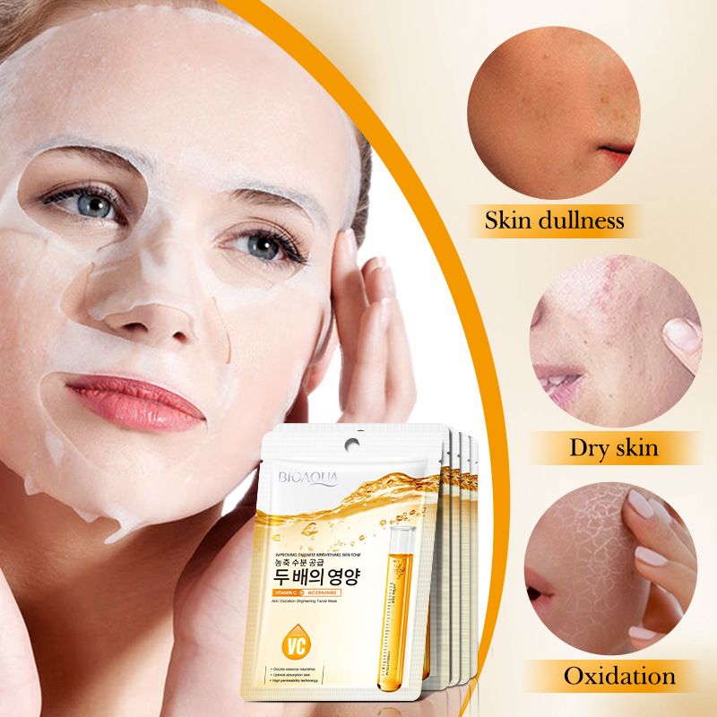 Vollständige englische BIOAOUA Niacinamide VC Antioxidant Brightening Hydrating Moisturizing Mask_voghion.com