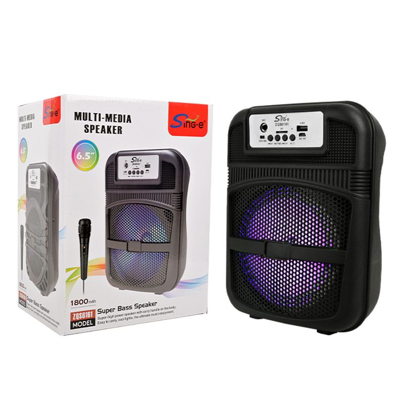 ZQS6161 Convenient Plug-in Card Bluetooth Wireless Charging Stereo With Wired Microphone Outdoor Small Speaker_voghion.com