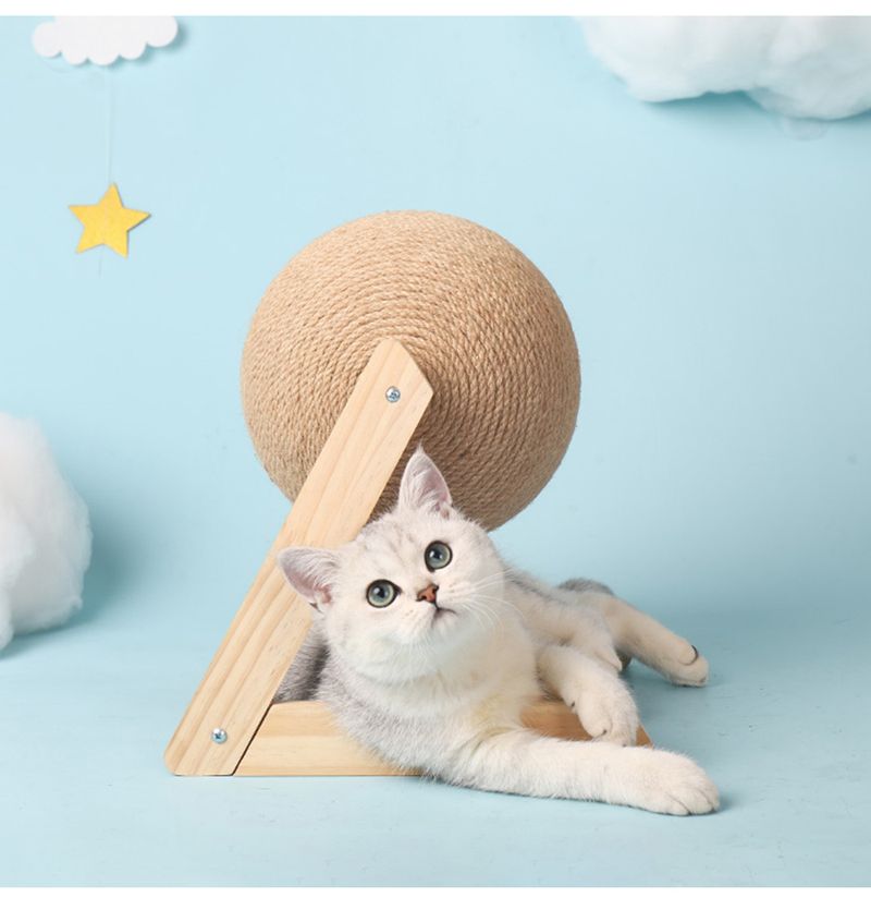 Tiragraffi per gatti, giocattolo con palla in corda di sisal, giocattolo per zampe, tiragraffi per gatti, resistente all'usura, forniture per mobili per animali domestici_voghion.com