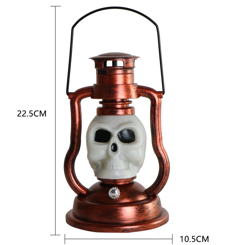 Cross Border Skull Pumpkin Lantern Halloween Battery Lantern Outdoor Garden Camping LED Portable Kerosene Lamp_voghion.com