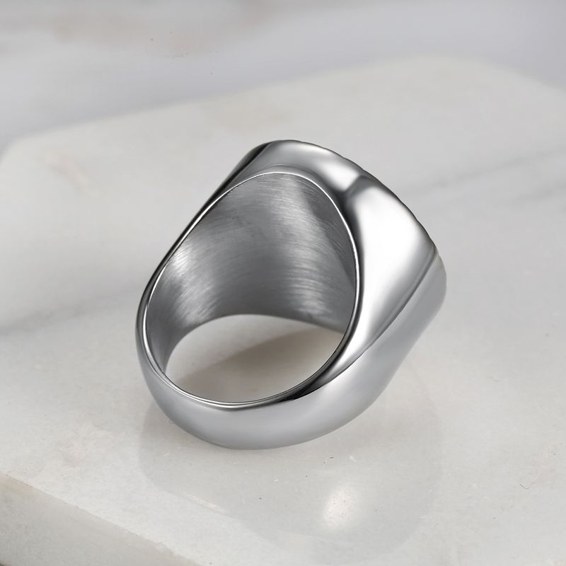 Anello da uomo in acciaio inossidabile a forma di cuore 3D punk alla moda e di personalità_voghion.com