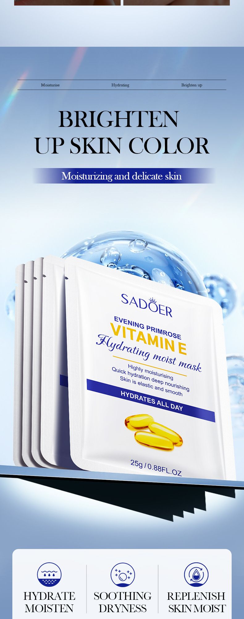 Full English Evening Primrose Vitamin E SADOER High Moisturizing Hydrating Nourishing Mask_voghion.com