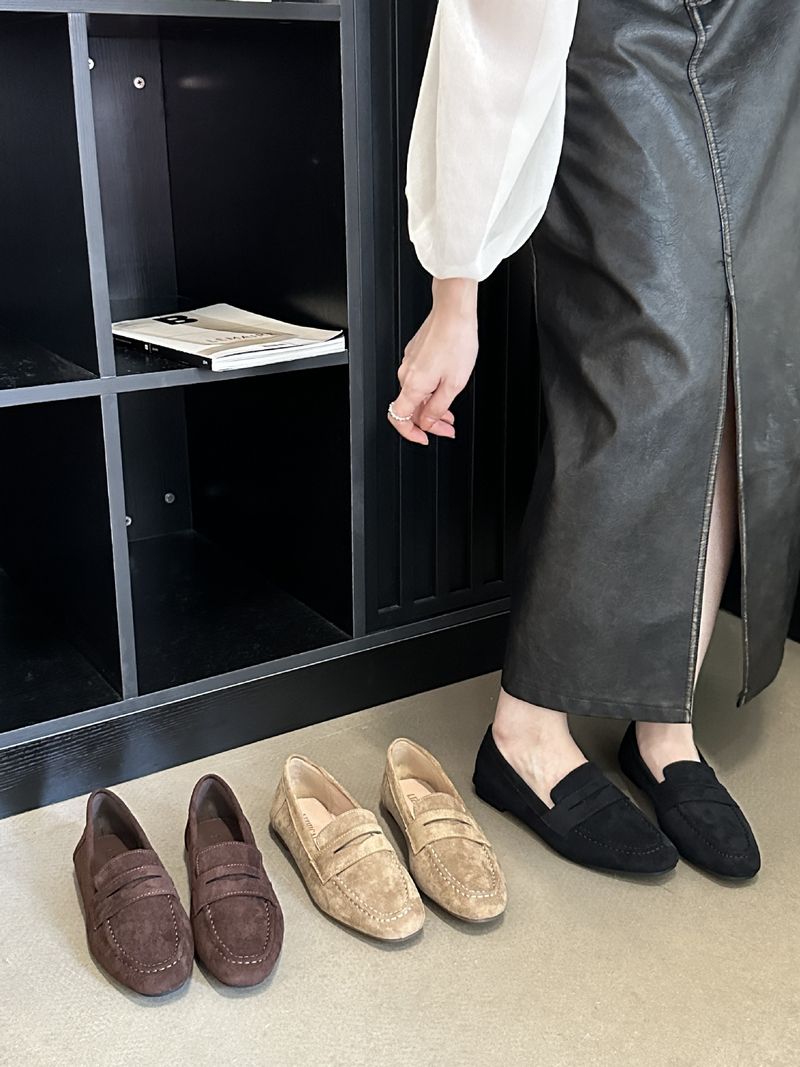 2024 Spring And Autumn New Slip-On Loafers French Style Round Toe Lazy Flat Versatile Comfortable Women's Shoes_voghion.com