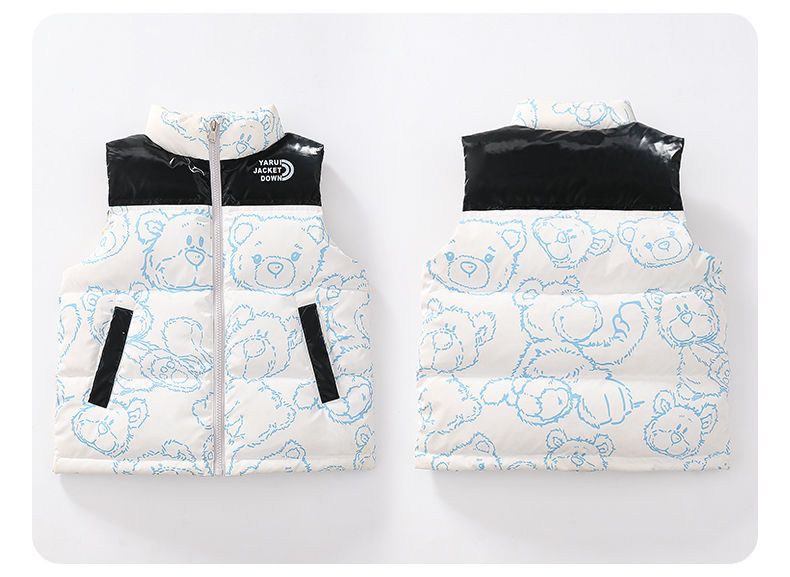 Minichoc Gilet in seta di piume di alta qualità per bambini, senza lavaggio, 2025, nuovo autunno inverno per ragazzi e ragazze, lucido_voghion.com