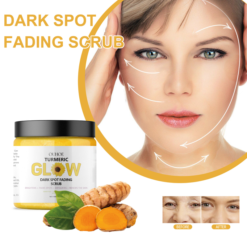 OUHOE Cúrcuma Skincare Refrescante, Limpeza, Hidratante, Controle de Óleo, Dessalinização de Linhas Finas, Firmeza,_voghion.com