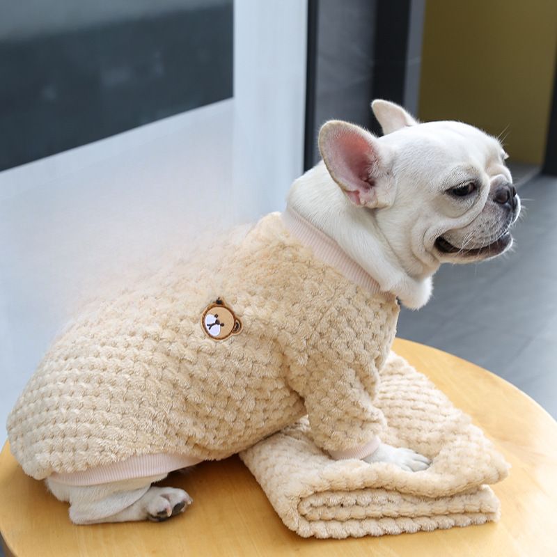 Ropa para perros pequeños y grandes, ropa para gatos, otoño e invierno, nuevos suministros para mascotas, ropa de vellón, método, cubo, ropa de dos patas, cuadros_voghion.com