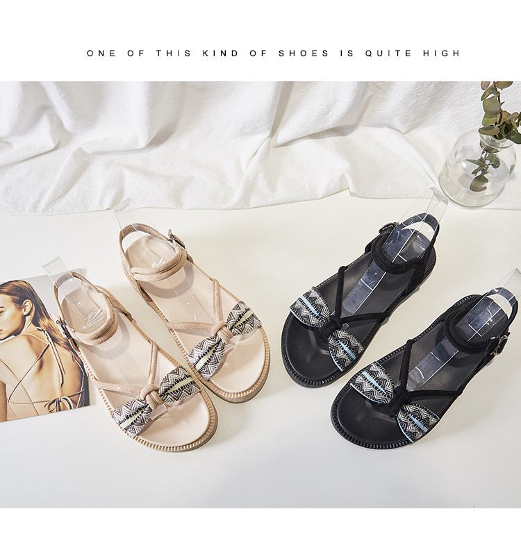 One Strap Wanwan Lei Style Ins Trendy Dress Flats_voghion.com