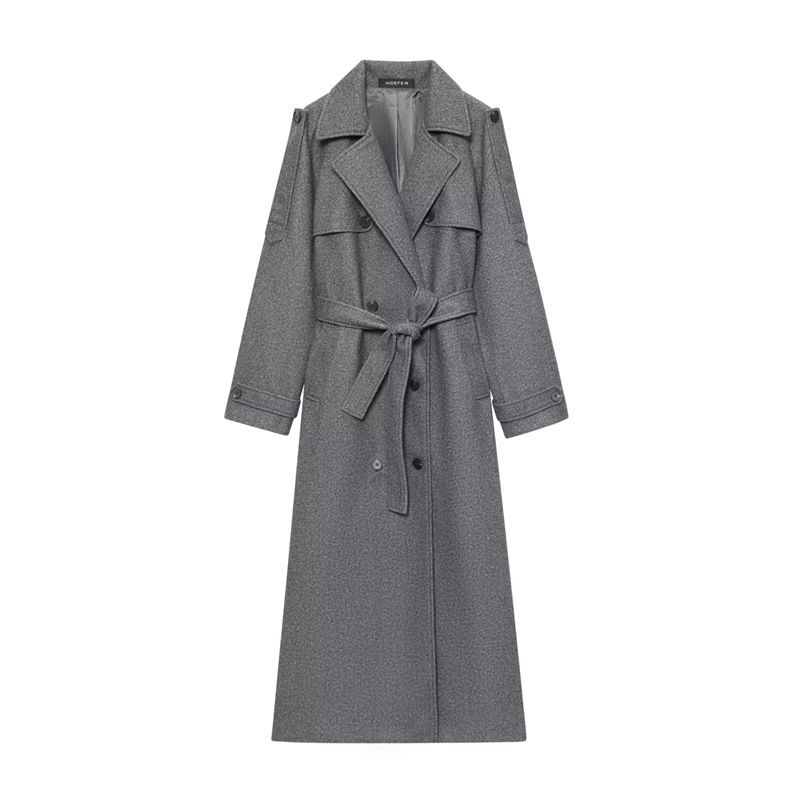 Giacca trench a maniche lunghe da donna, stile casual e ampio, autunno inverno 2025_voghion.com