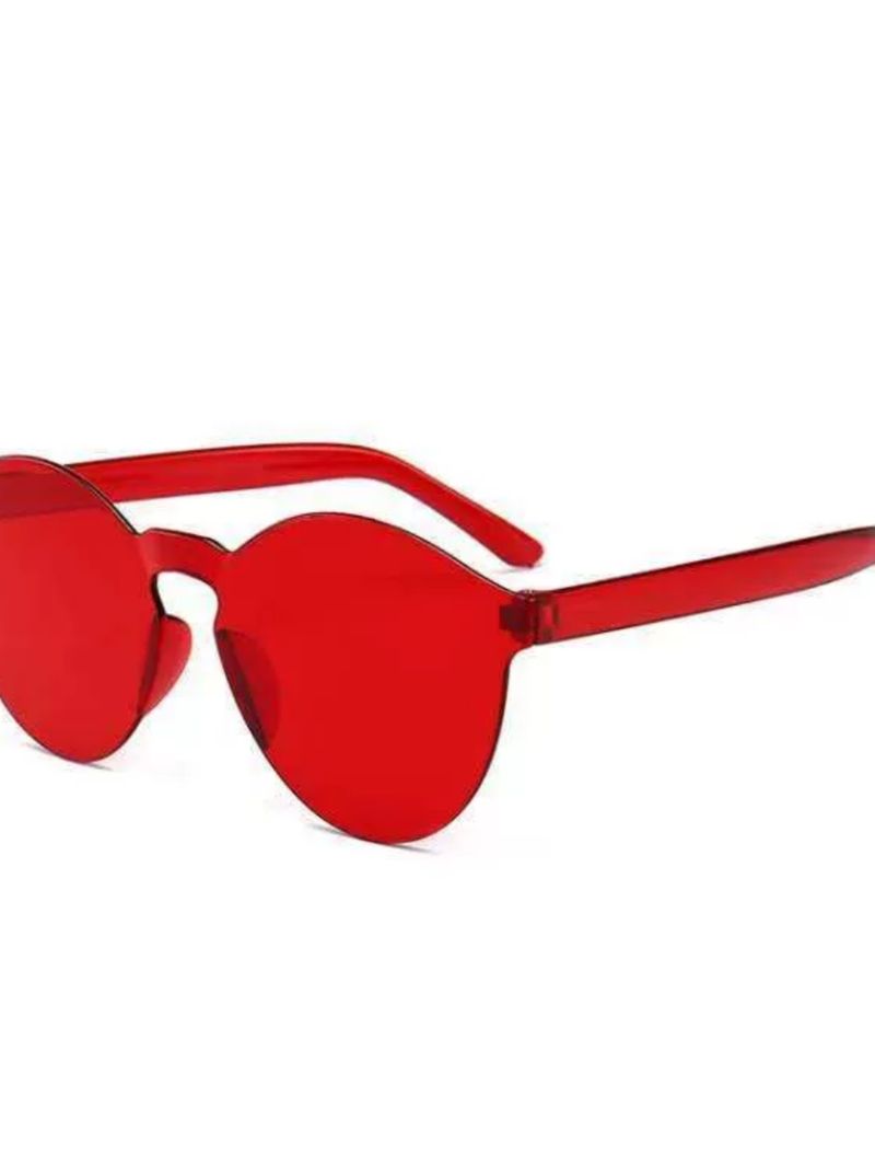 LazyZoom Cat's Eye Big Red New Year Celebration Cool Earth Sunglasses Small Frame_voghion.com