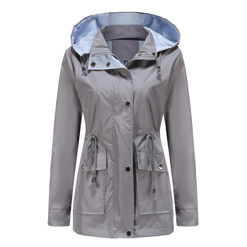 Damenbekleidung neue Herbst- und Winterjacke mit abnehmbarer Kapuze, Windjacke für Damen, große Damenjacke, Regenmantel_voghion.com