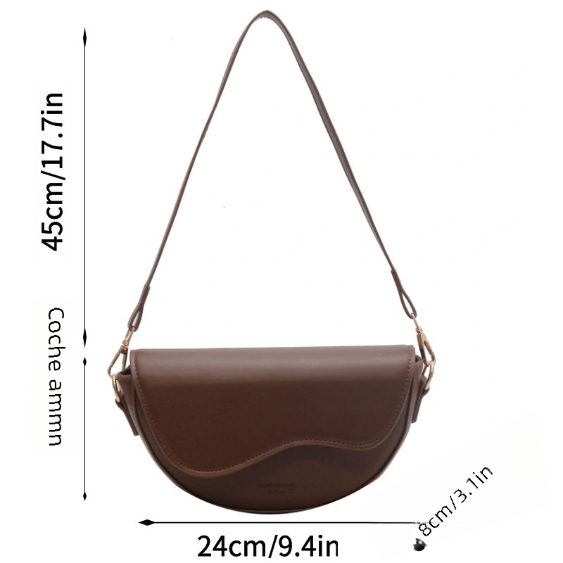 Kleine Unterarmtasche aus Leder für Damen mit Ketten-Schulterriemen, Retro, Sommer, 2023_voghion.com