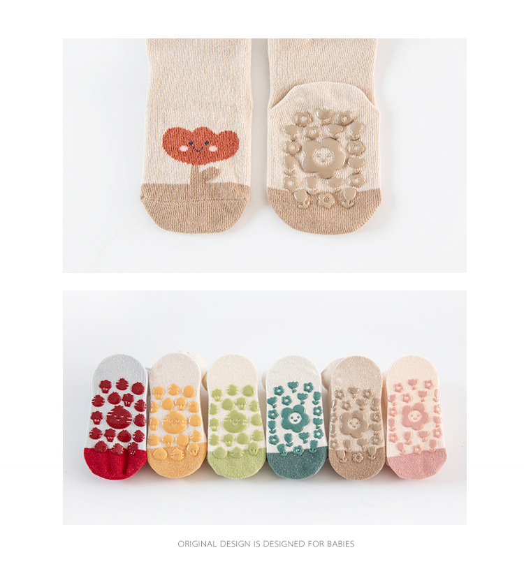 Calzini per bambini Calzini da pavimento per bambini autunno e inverno nuovi in silicone antiscivolo per neonati_voghion.com