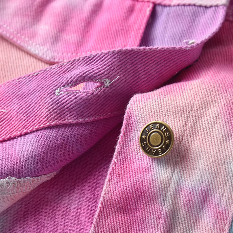 Baby clothes Girls and boys blazers children's tie dye jacket single breasted spring ripped jeans_voghion.com