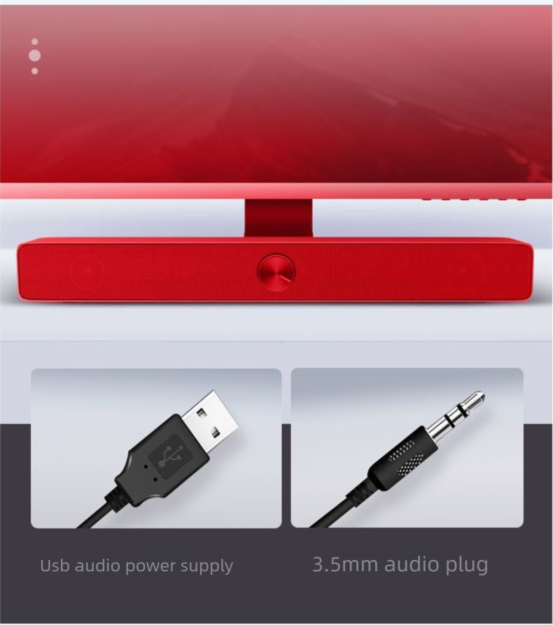 Computer Desktop Laptop Long Speaker Subwoofer With Microphone Bluetooth_voghion.com