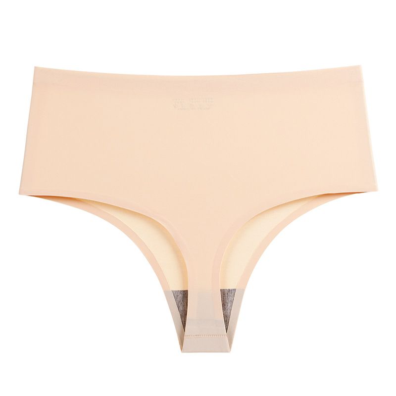 2025e Plus Size Ice Silk Sneldrogende String Slip Eendelig Naadloos Mid-Waist Puur Katoen Kruis Damesondergoed_voghion.com