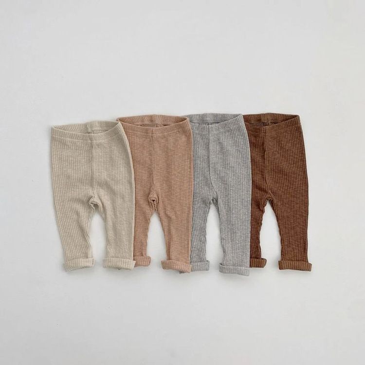 Calças de outono para bebê, roupas de casa para meninos, conjunto canelado para meninas, roupa íntima de fenda para bebê, base, roupas infantis_voghion.com