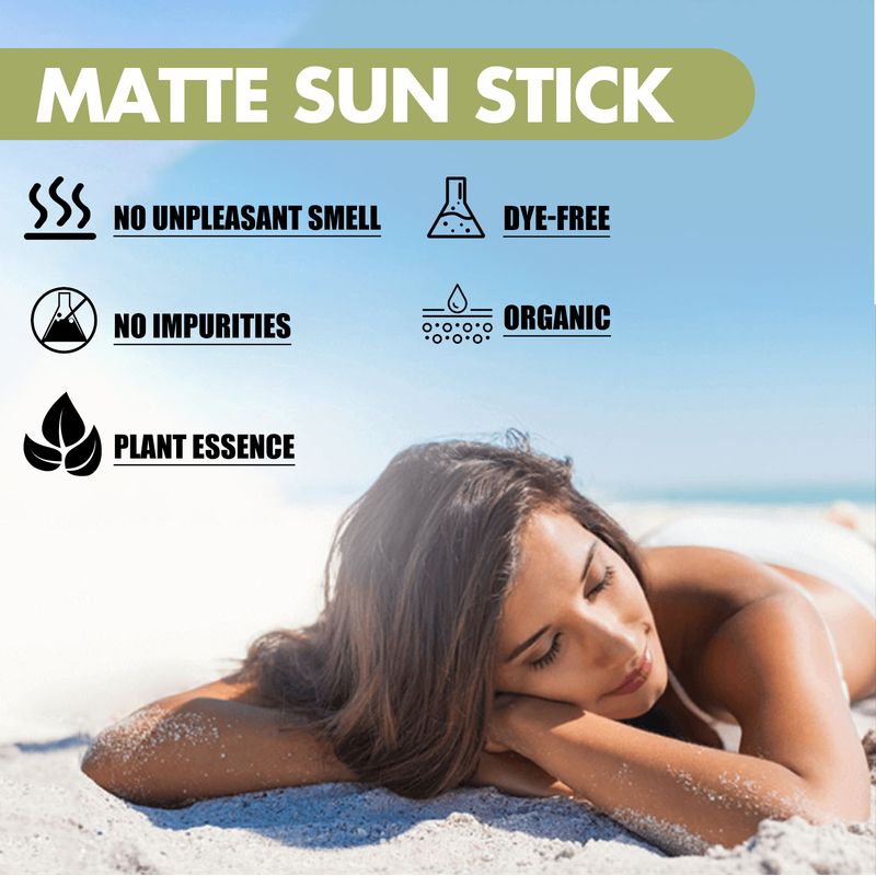 SPF50 naptej krém matt stift 18g UV-szűrős naptej arcra és testre hidratáló arcra való naptej krém fehérítő stift_voghion.com
