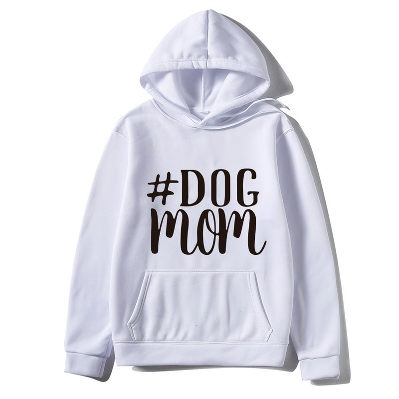 Dog Mom Letter Round Neck Pullover Sweater Autumn/Winter New Pullover Top Underlay_voghion.com
