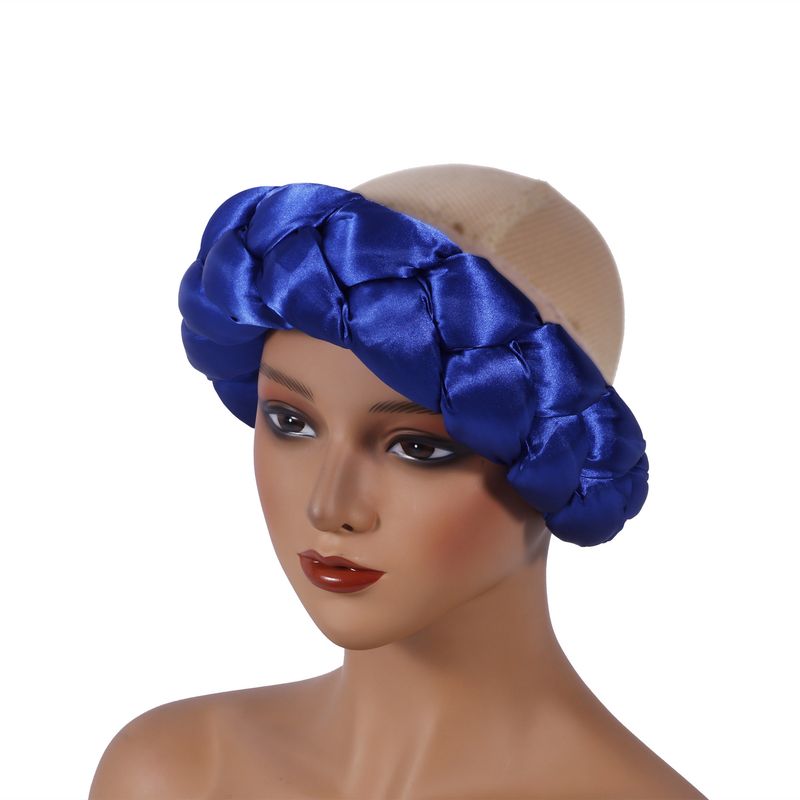 Neue afrikanische heißer Verkauf reine Farbe übertrieben dekorative Schwamm Blume Zopf Stirnband Stirnband_voghion.com