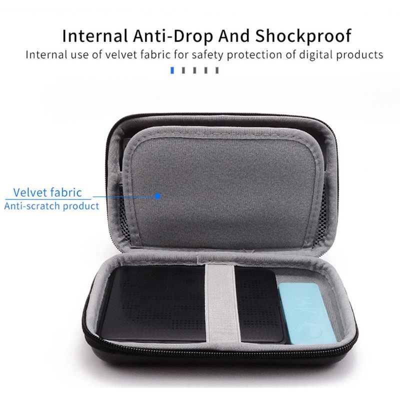 2.5Inch Hard Disk Drive Protective Case Power Bank USB Cable Charger Storage Bag_voghion.com