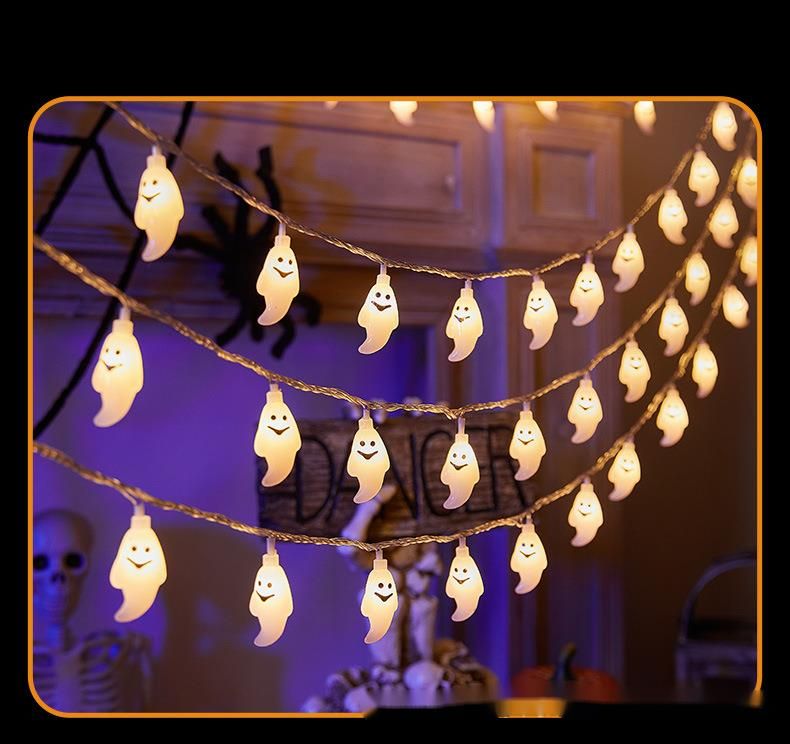 Halloween LED Pumpkin Ghost Eye Bat Small Colorful String Atmosphere Decoration Lights_voghion.com