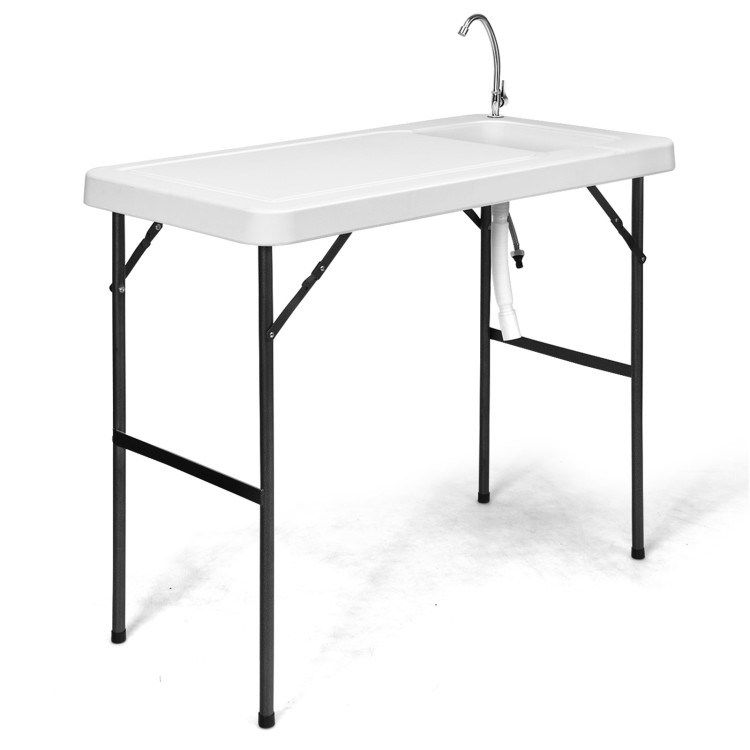 Folding Portable Fish Cleaning Cutting Table_voghion.com
