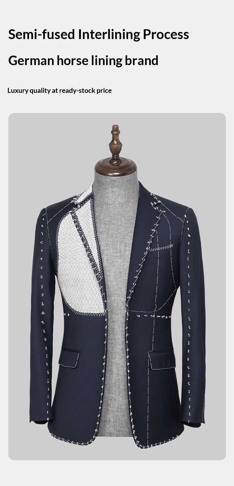 Completo da uomo in lana di alta qualità firmato Cove, completo casual da lavoro leggero e formale, lavabile in lavatrice_voghion.com