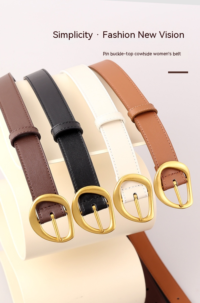 2023 neue Heiße Verkauf Top Schicht Rindsleder Kleine Fashion Echtes Leder Gürtel frauen Vielseitige Gürtel Dekoration Hosen Gürtel_voghion.com
