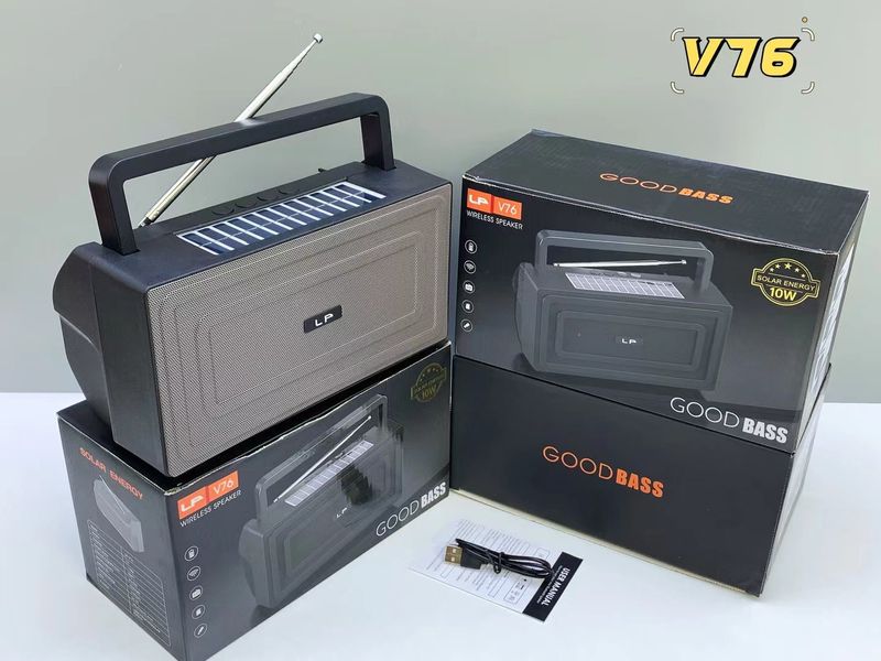 Nieuwe LP-V76 solar Bluetooth outdoor high-power subwoofer draagbare handheld radio luidspreker_voghion.com