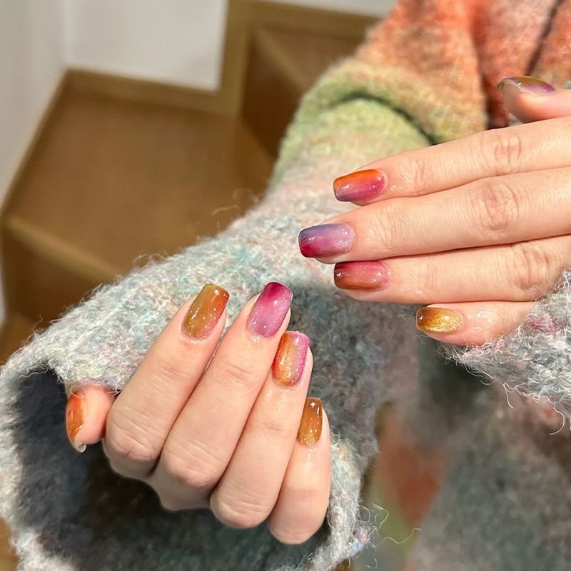 Perles en verre arc-en-ciel en forme de bonbon, yeux de chat, halo coloré, teintes, pures, faites à la main, portant une armure, feuille de 30 pièces_voghion.com