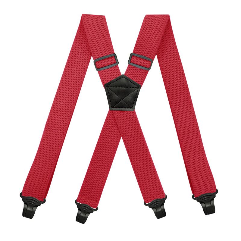 VOOTHOST Heavy Duty Suspenders For Men Work Outdoor 3.8cm/1.5inch Y-back 3 Plastic Clips Adjustable Elastic Trouser Braces Strap Belt VB225_voghion.com