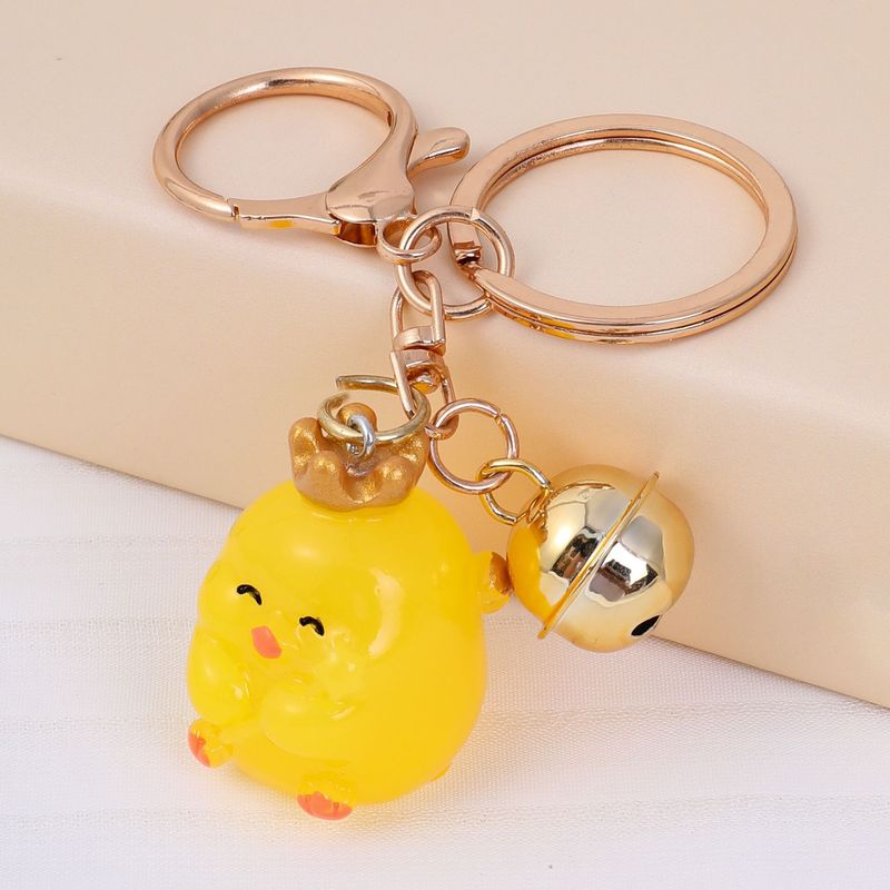 High-end Cute Chick Keychain Backpack Pendant Resin Ornament Adorable Small Figurine Doll_voghion.com