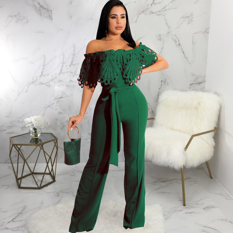 Europeisk och amerikansk sexig fashionabel enfärgad jumpsuit med tubtopp_voghion.com