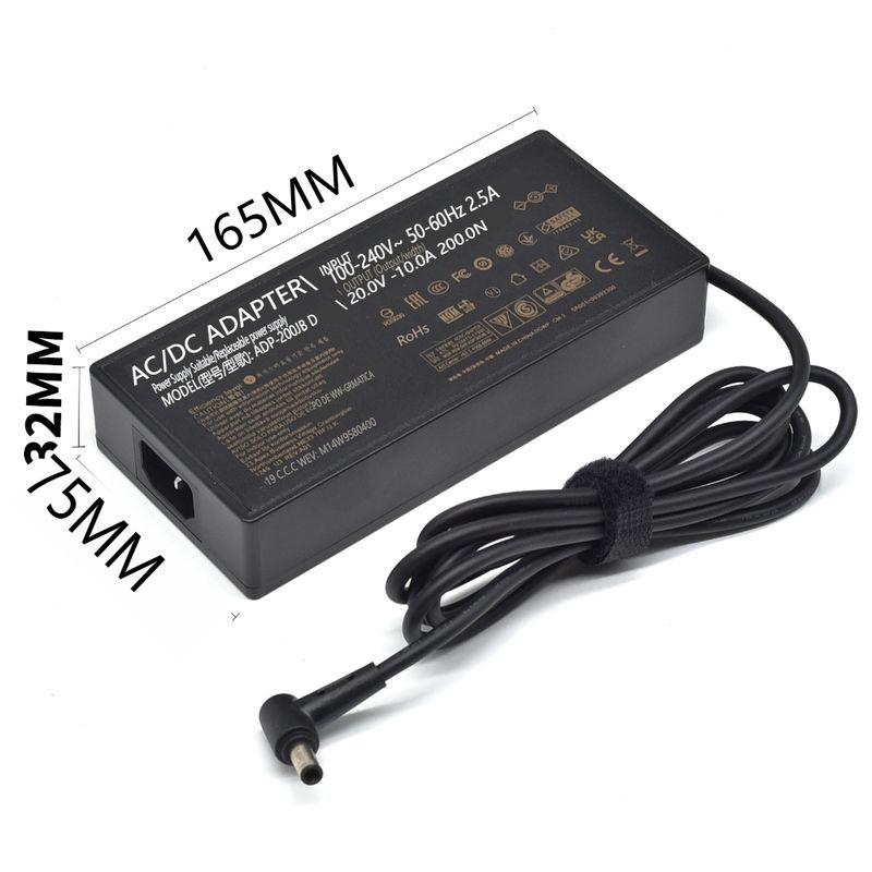 200-W-Netzteil, geeignet für ASUS-Laptops, 20 V, 10 A, Ladegerät mit 4,5 x 3,0 mm, kompatibel mit ASUS ROG Zephyrus G14/G15, TUF Dash F15_voghion.com