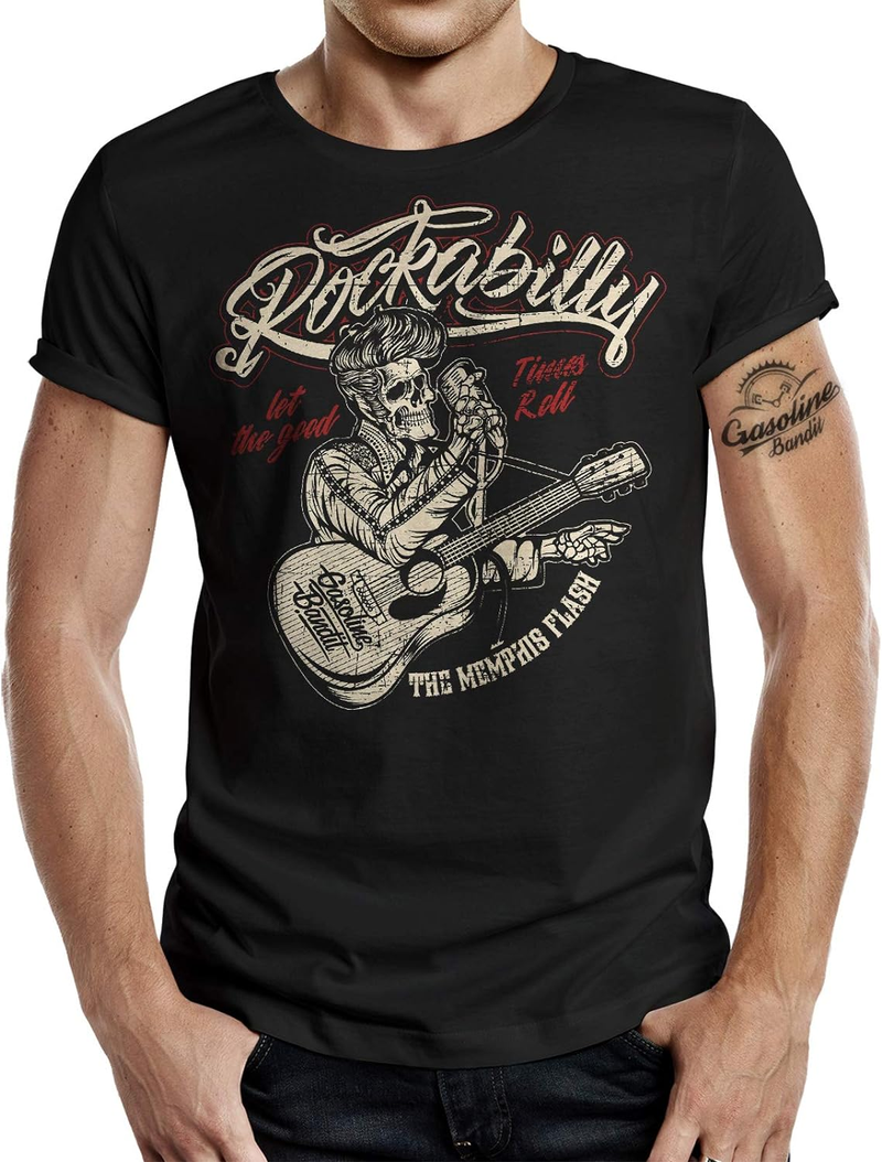 Rockabilly T-paita Memphis Flash_voghion.com