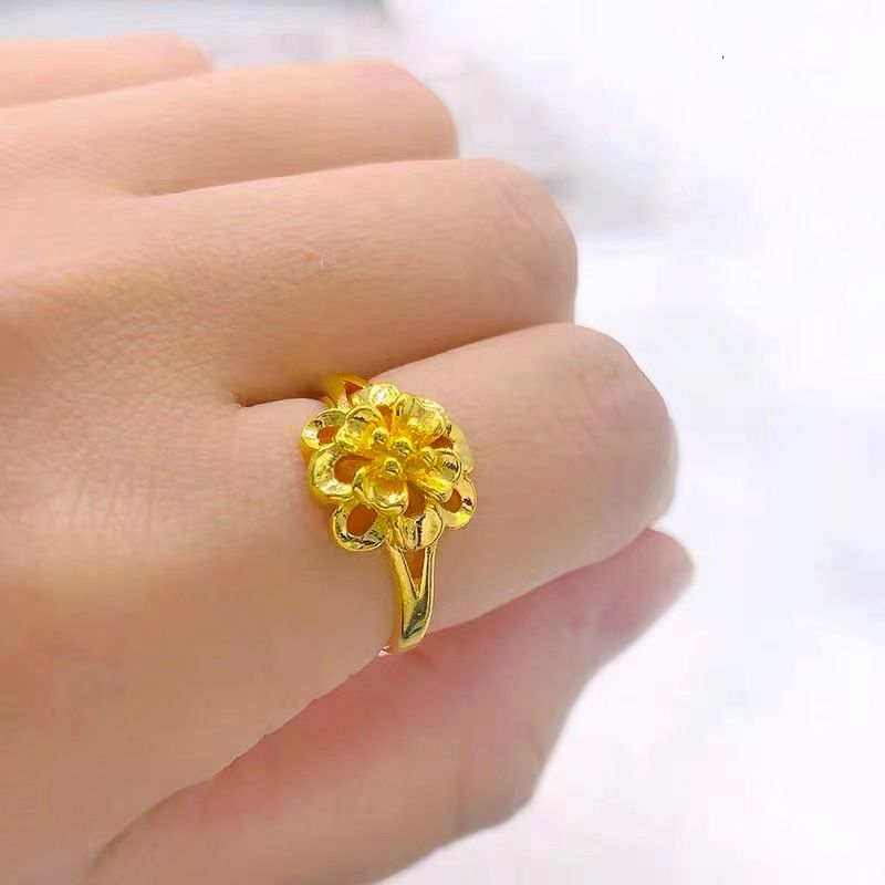 Vietnamese Sand Gold Women, Plated In Monotonous Color, With An Open Mouth Ring That Remains Colorfast For A Long Time._voghion.com
