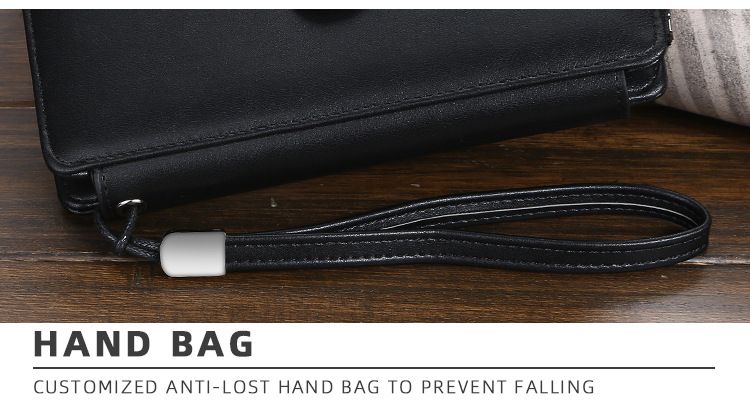 Portafoglio Baellerry da uomo, lungo, multifunzionale, borsa per cellulare, retrò, con cerniera, fibbia, all'ingrosso_voghion.com