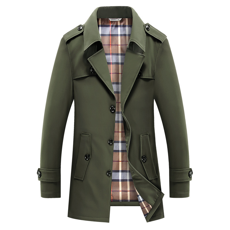 2023 New Autumn Winter Men's Windbreaker Business Quality Mid-Length Clothing_voghion.com