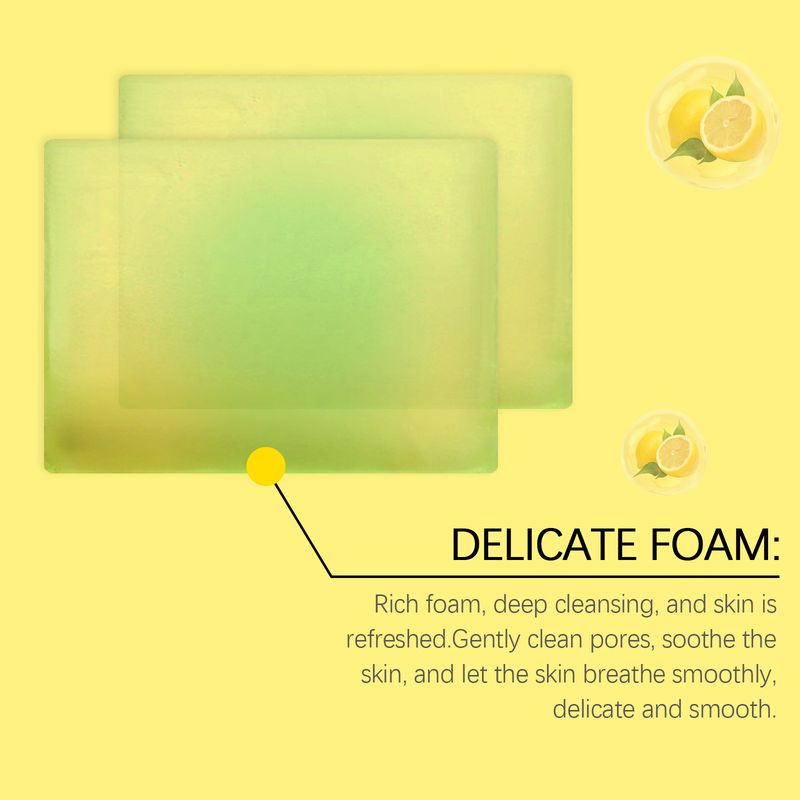 OceAura Lemon Refreshing Basil Soap Gently Cleanses Skin, Refreshing Pores, Tender Body Soap For Refreshing Bath_voghion.com